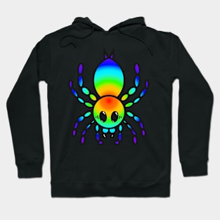 Colorful Cartoon Tarantula (Rainbow Radial) Hoodie